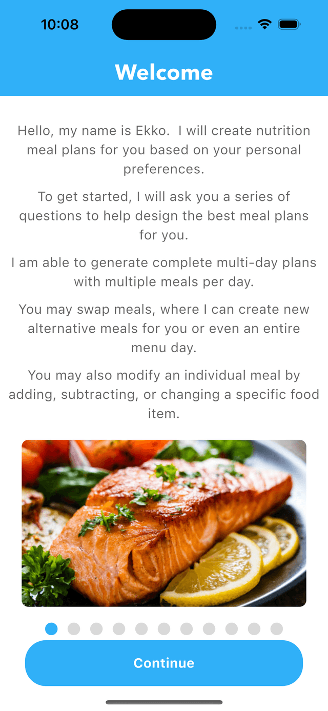 Remy app wizard screen 1